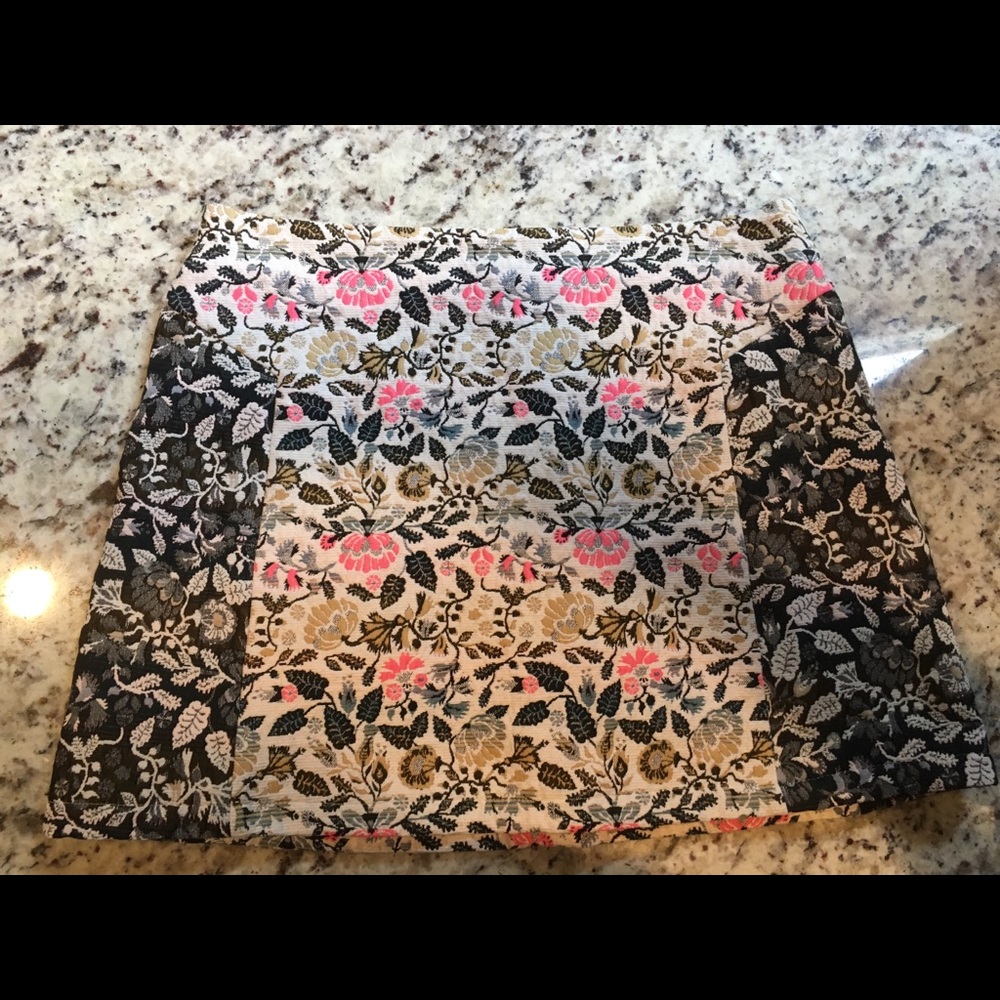 Topshop Patterned Mini Skirt